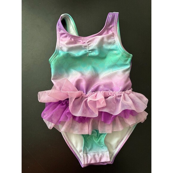 Adorable Cat & Jack 18M Mermaid Tutu Swimsuit - Perfect for Summer Pool - Picture 1 of 3